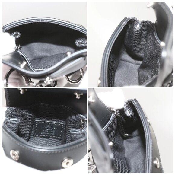 LOUIS VUITTON Monogram Eclipse Mini Steamer Pouch M00340 LV Auth 60001S - Picture 15 of 16